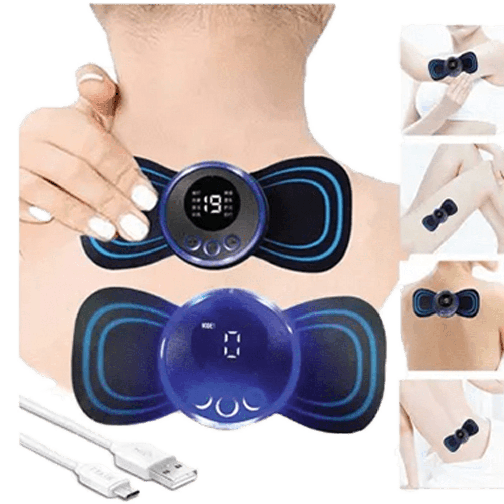 Mini Massager - Rechargeable Shoulder, Neck, Muscle, Tendonitis, Deep Tissue, Back Massager with 2 Pcs Butterfly Electro Pad - Image 5